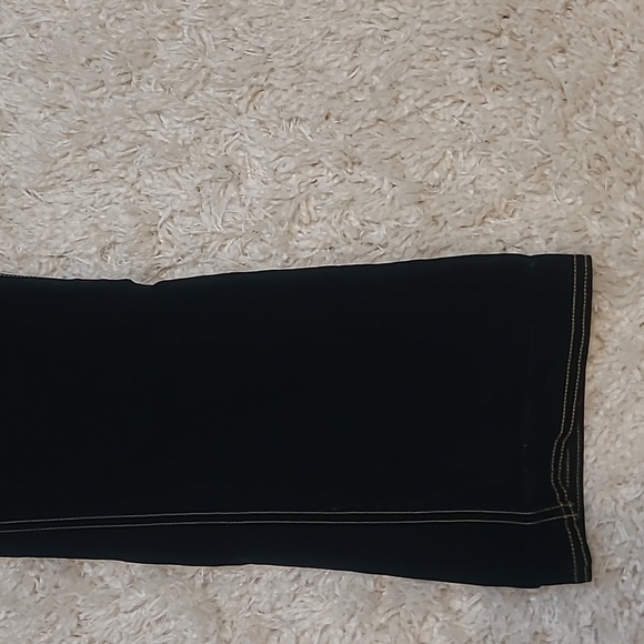 🖤 VTG Tommy Hilfiger Black Velvet Flare Jeans Y2K Bootcut Sz 7 - Picture 15 of 17